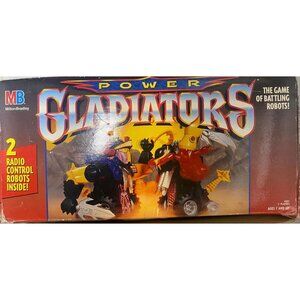 Milton Bradley Power Gladiators 1993 Radio Control Robots Game 2-Player Set Ages